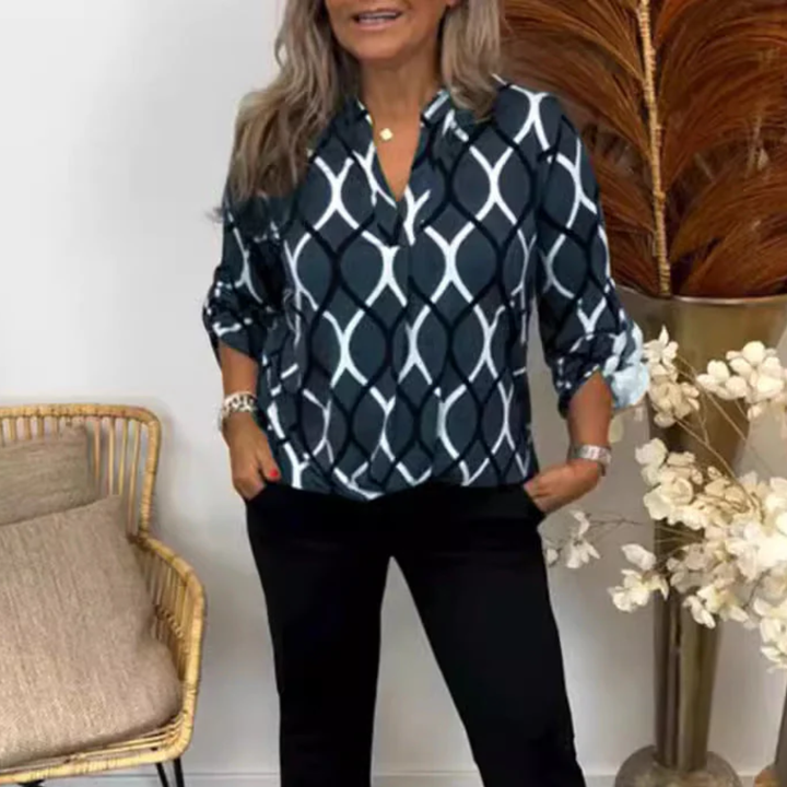 LS | Women Abstract Pattern Blouse Lion Style