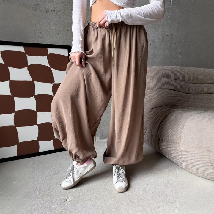 LS | Women Airy Casual Wide Leg Pants Lion Style