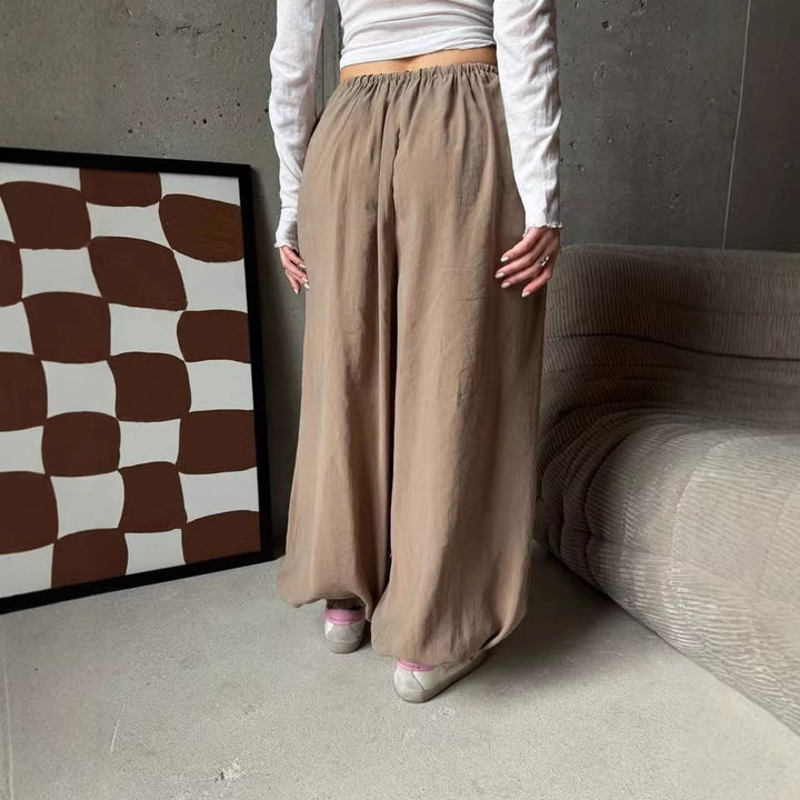 LS | Women Airy Casual Wide Leg Pants Lion Style