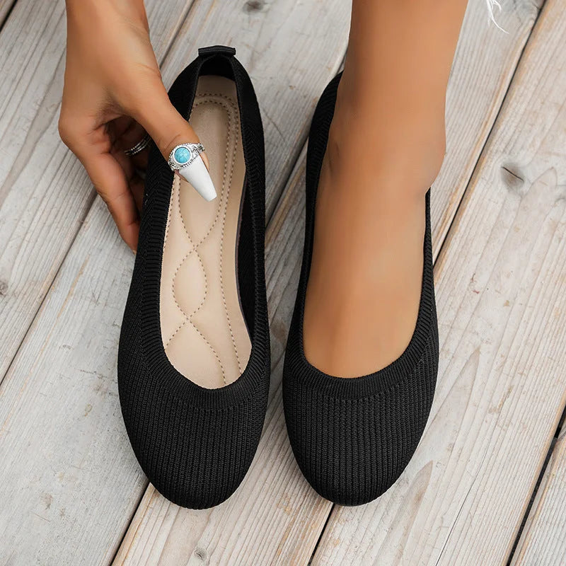 LS | Women Airy Knit Orthopedic Flats Lion Style