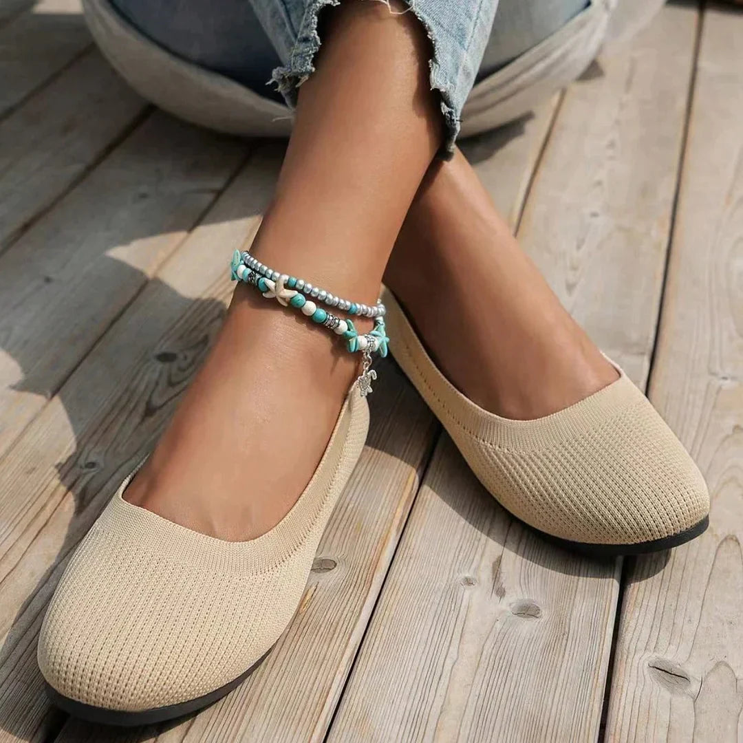 LS | Women Airy Knit Orthopedic Flats Lion Style