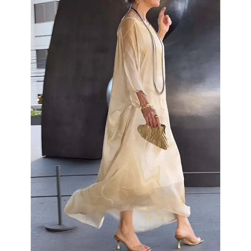LS | Women Airy Maxi Dress Lion Style