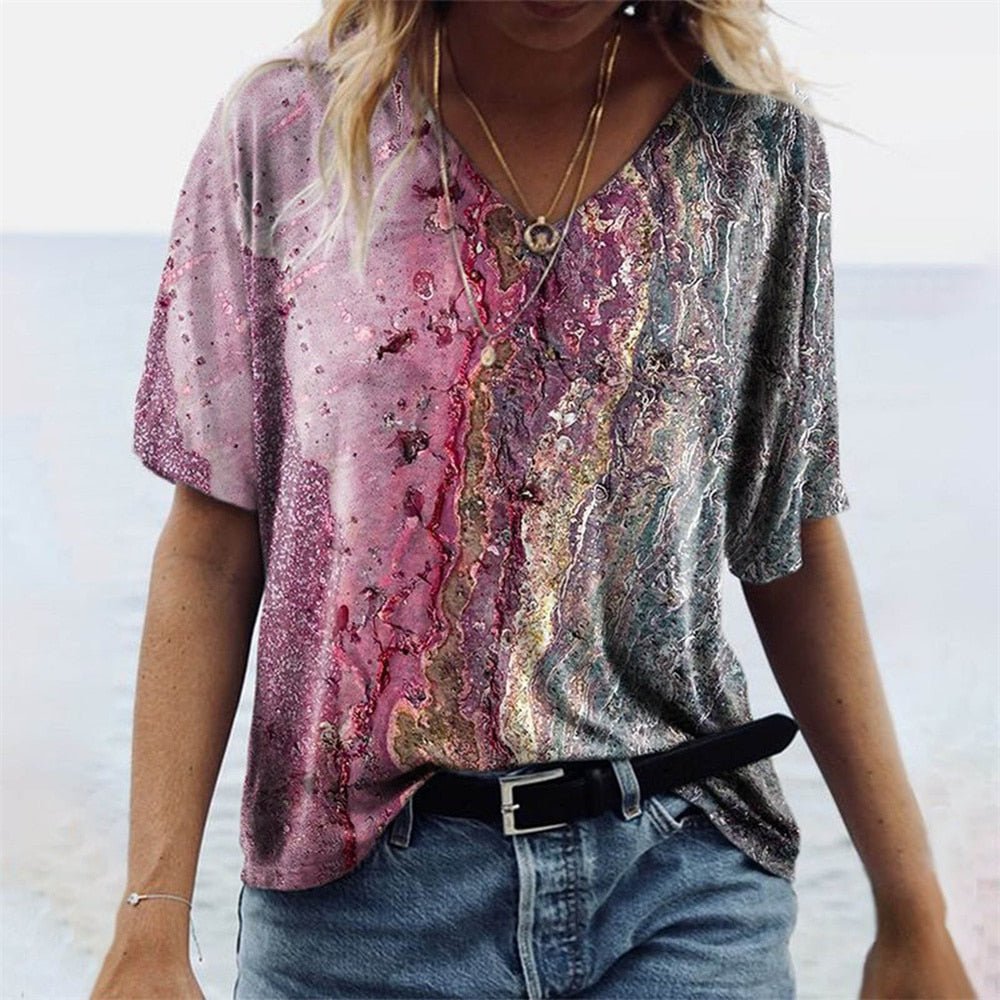 LS | Women Artistic Swirl T-Shirt Lion Style