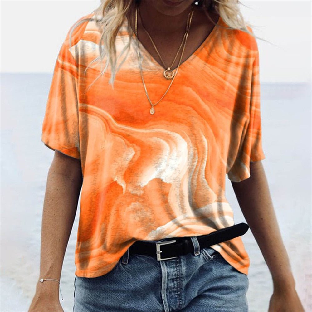 LS | Women Artistic Swirl T-Shirt Lion Style