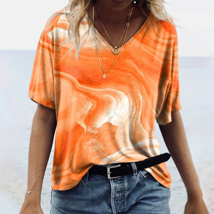 LS | Women Artistic Swirl T-Shirt Lion Style