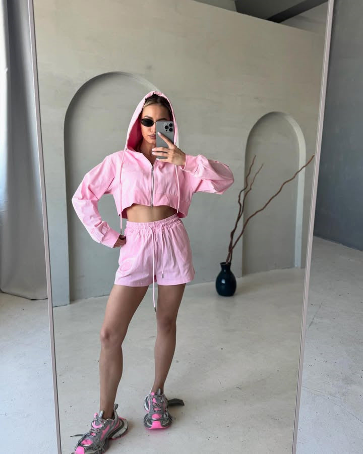 LS | Women Athleisure Hoodie Set Lion Style