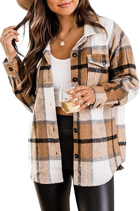 LS | Women Autumn Plaid Shirt Lion Style