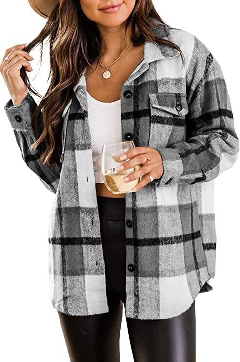 LS | Women Autumn Plaid Shirt Lion Style