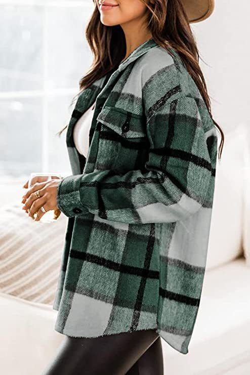 LS | Women Autumn Plaid Shirt Lion Style