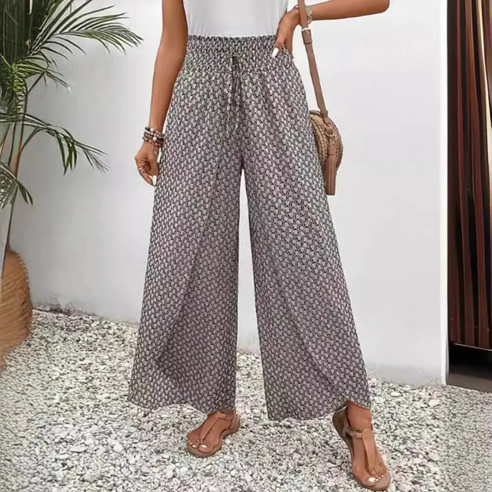 LS | Women Bohemian Wide Leg Pants Lion Style