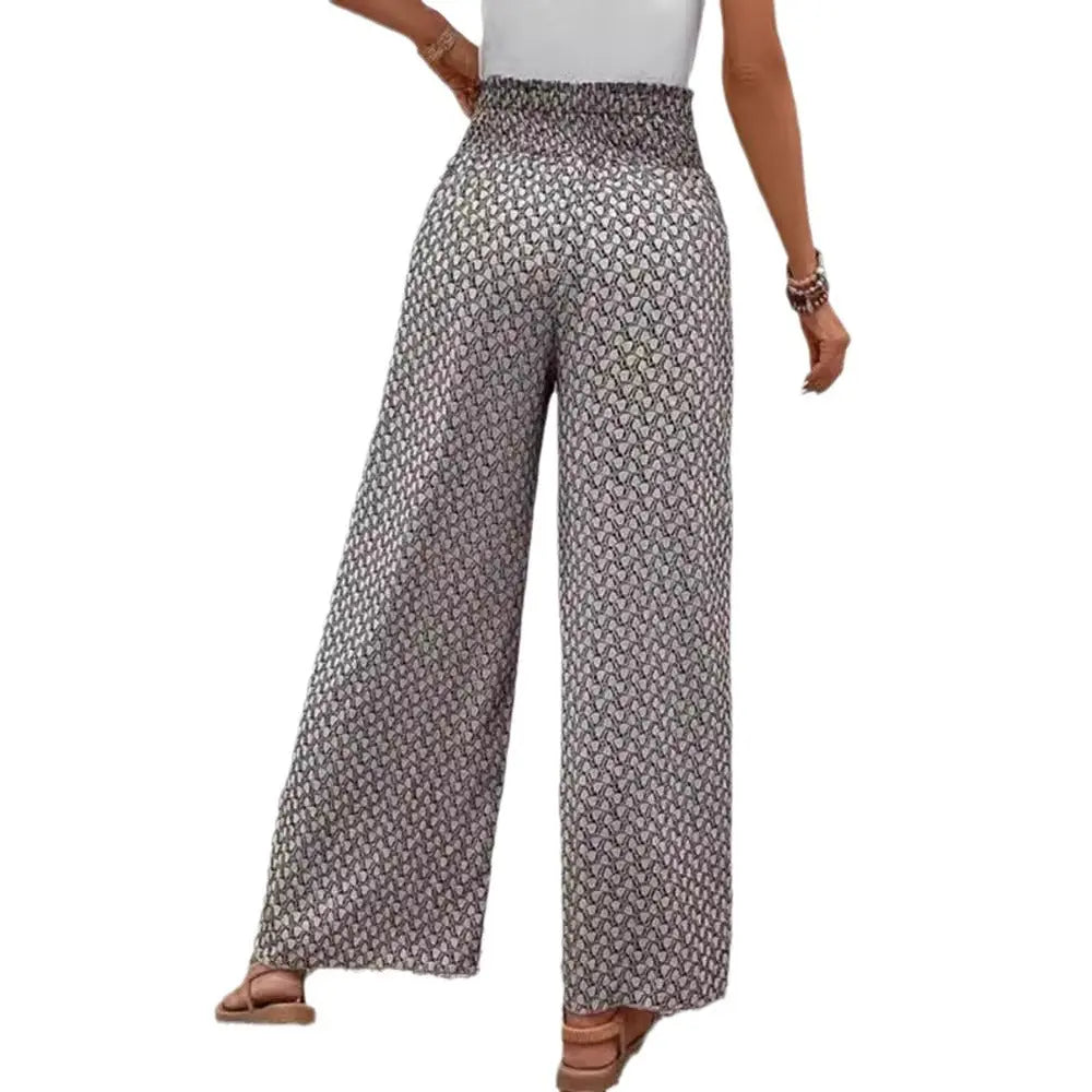 LS | Women Bohemian Wide Leg Pants Lion Style