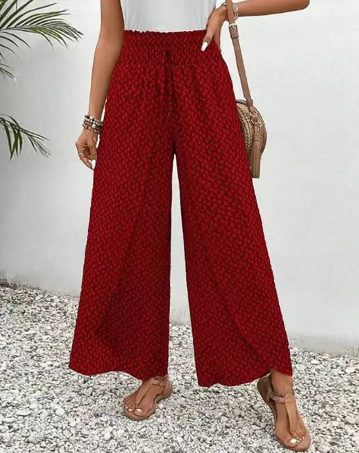 LS | Women Bohemian Wide Leg Pants Lion Style