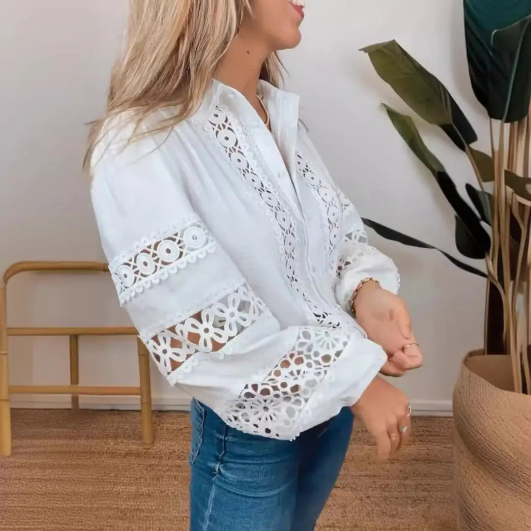 LS | Women Boho Lace Blouse Lion Style
