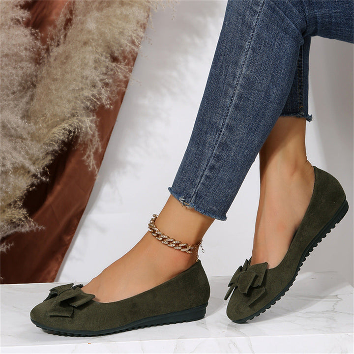 LS | Women Bow Orthopedic Flats Lion Style