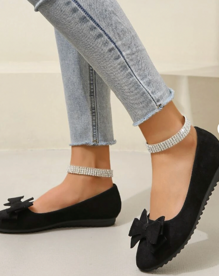 LS | Women Bow Orthopedic Flats Lion Style