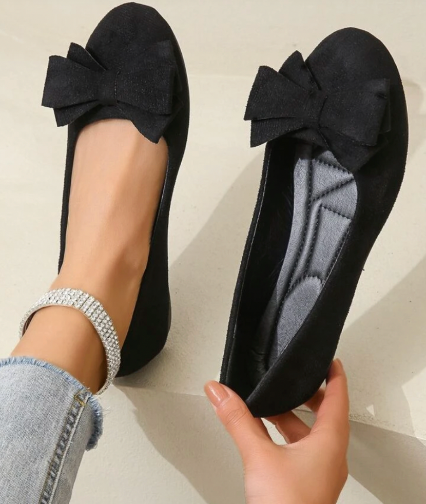 LS | Women Bow Orthopedic Flats Lion Style