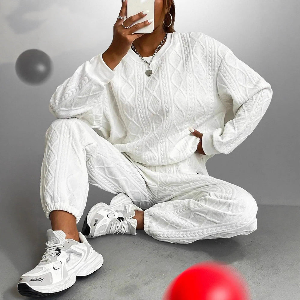 LS | Women Cable Knit Luxe Lounge Set Lion Style