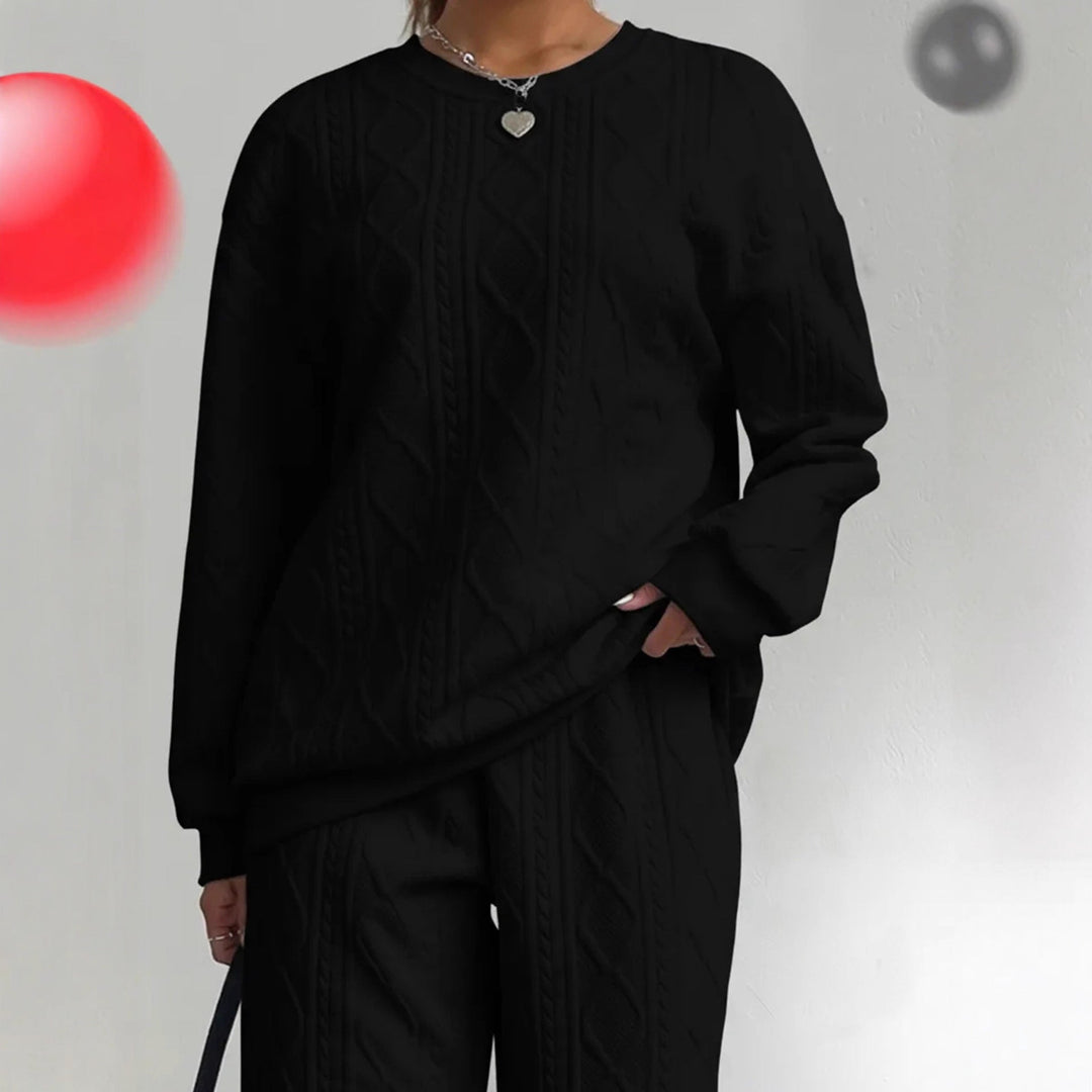 LS | Women Cable Knit Luxe Lounge Set Lion Style