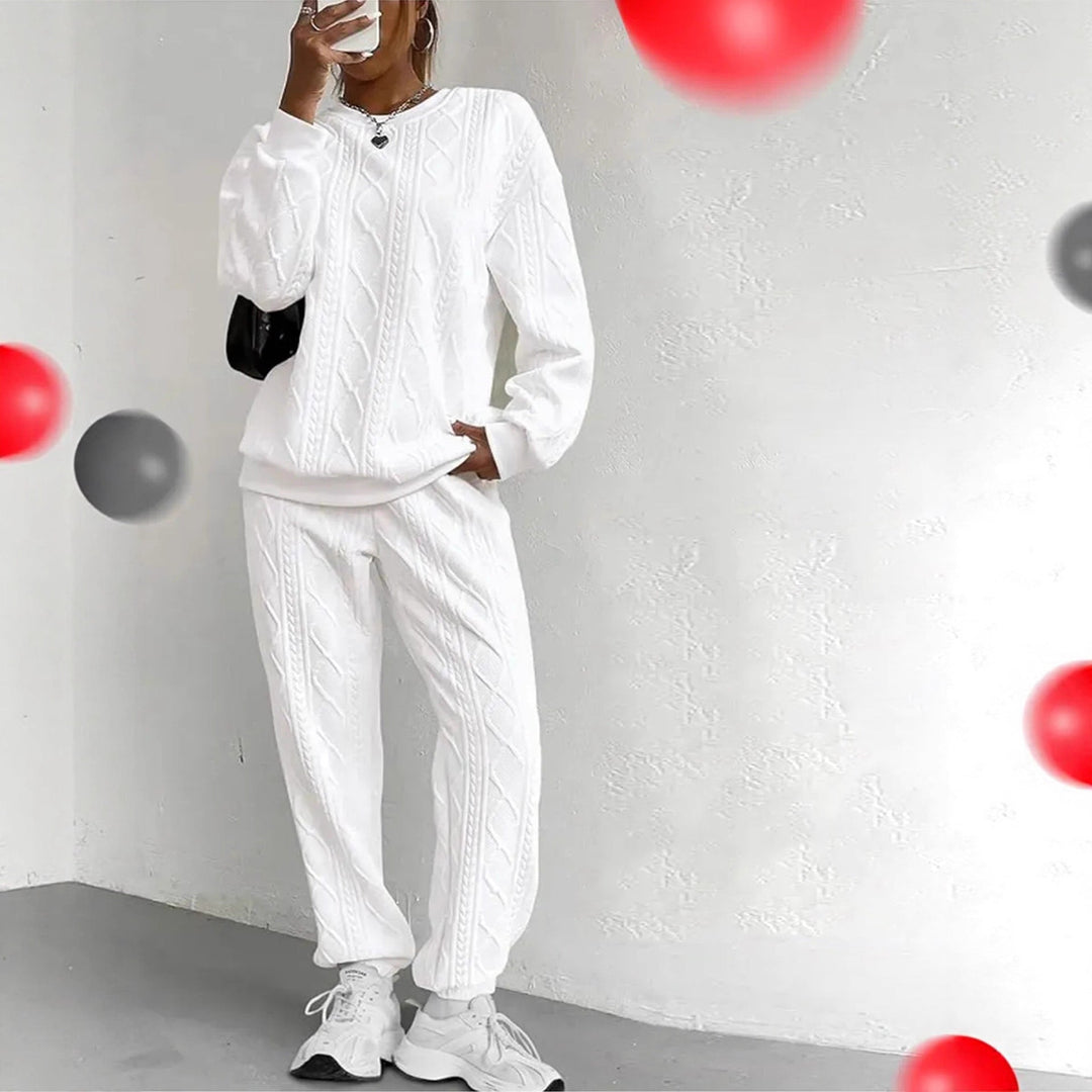 LS | Women Cable Knit Luxe Lounge Set Lion Style