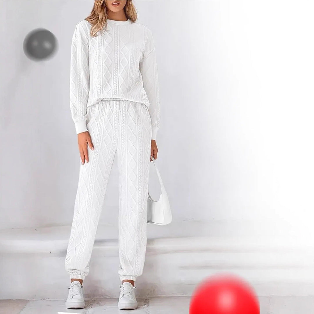 LS | Women Cable Knit Luxe Lounge Set Lion Style