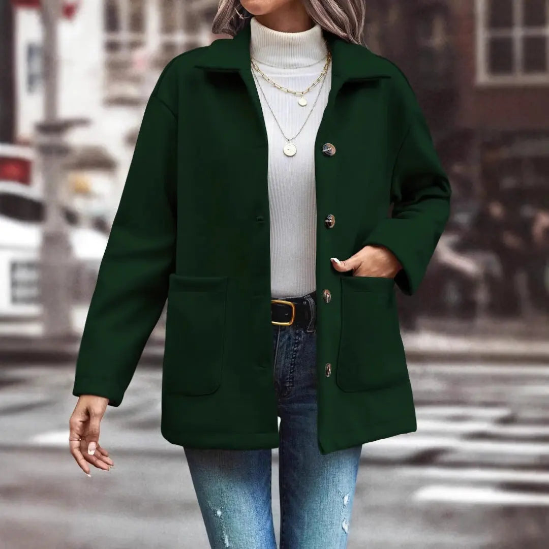LS | Women Casual Button Coat Lion Style