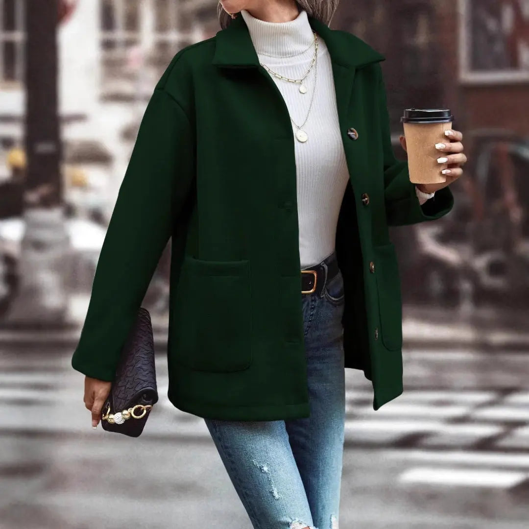 LS | Women Casual Button Coat Lion Style