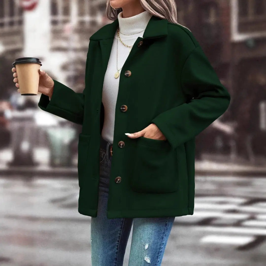 LS | Women Casual Button Coat Lion Style