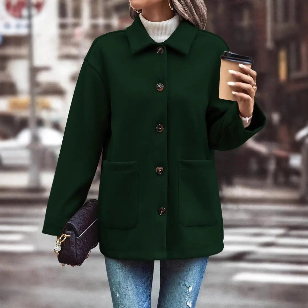 LS | Women Casual Button Coat Lion Style