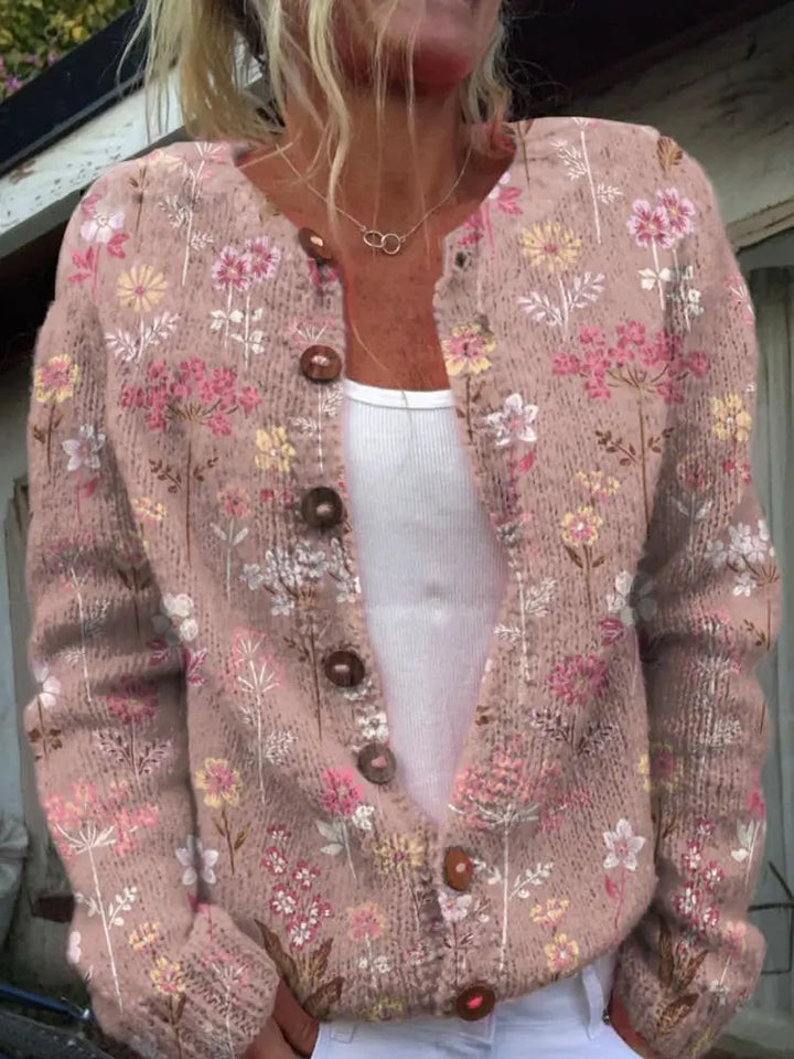 LS | Women Casual Floral Cardigan Lion Style