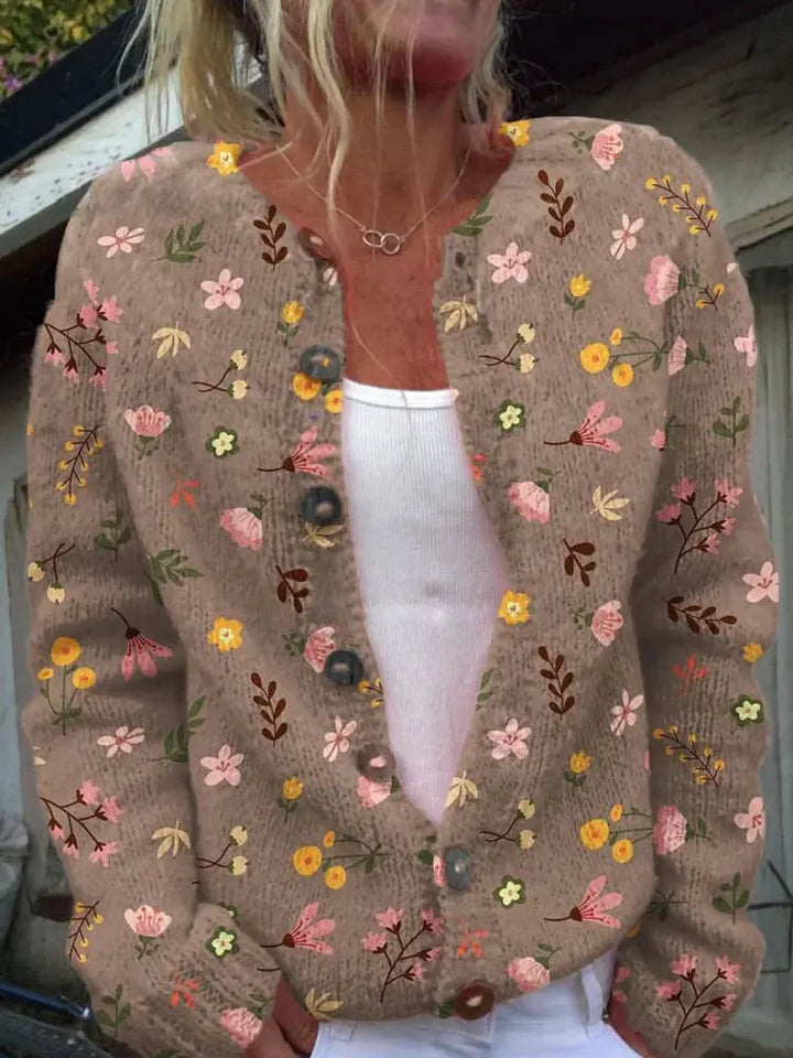 LS | Women Casual Floral Cardigan Lion Style