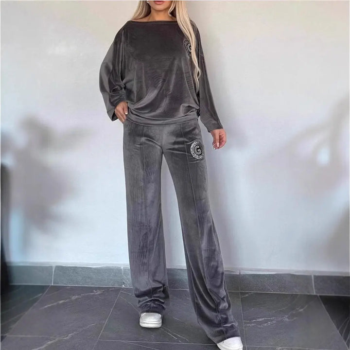 LS | Women Casual Luxe Velvet Loungewear Set Lion Style