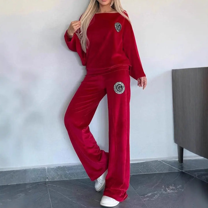 LS | Women Casual Luxe Velvet Loungewear Set Lion Style