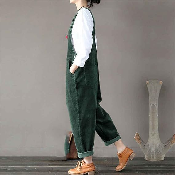 LS | Women Casual Pocket Overall Jumpsuit Lion Style
