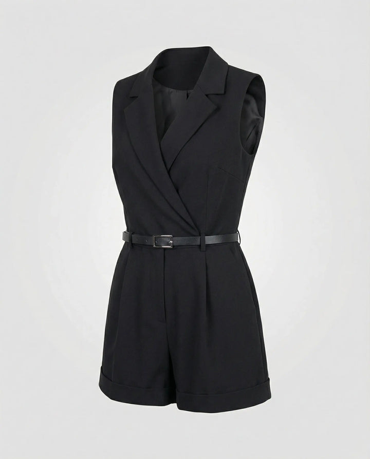 LS | Women Chic Blazer Romper Lion Style