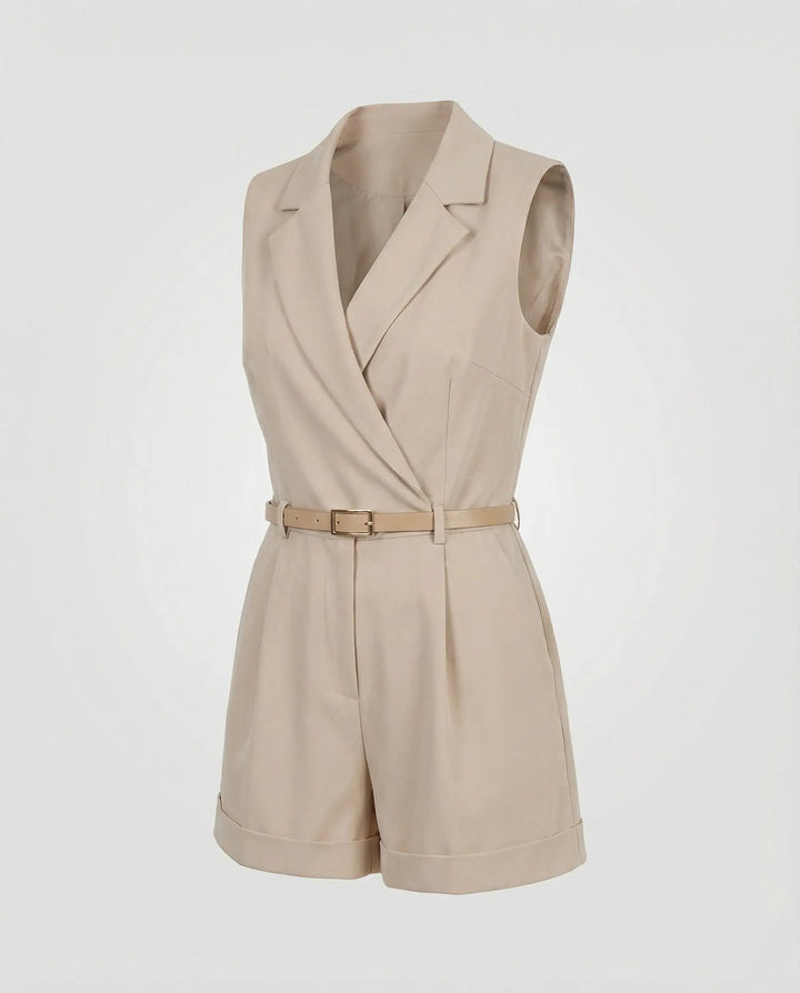 LS | Women Chic Blazer Romper Lion Style