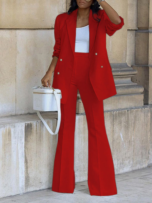 LS | Women Chic Blazer Trouser Set Lion Style