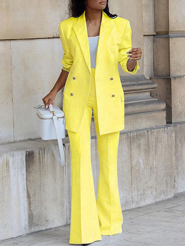 LS | Women Chic Blazer Trouser Set Lion Style