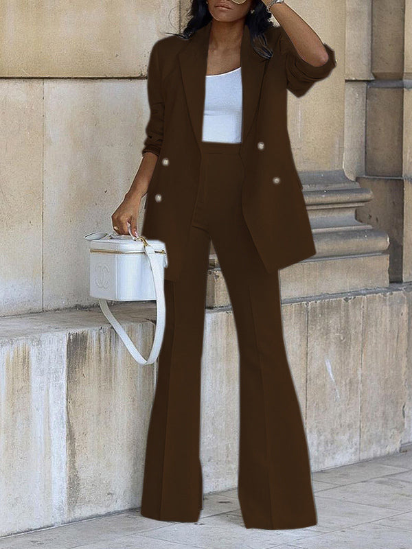 LS | Women Chic Blazer Trouser Set Lion Style
