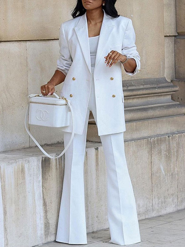 LS | Women Chic Blazer Trouser Set Lion Style