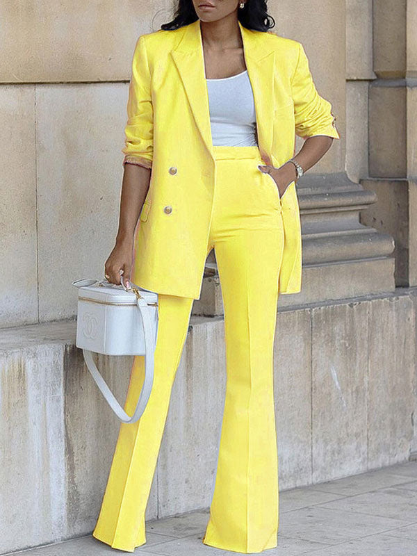 LS | Women Chic Blazer Trouser Set Lion Style