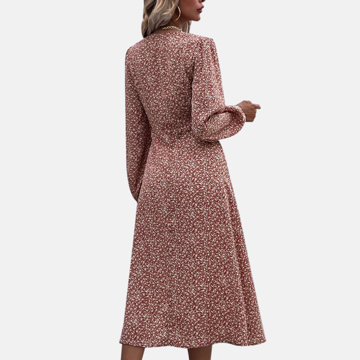LS | Women Chic Floral Midi Dress Lion Style