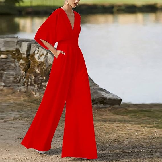 LS | Women Chic Flowing Fit Jumpsuit Lion Style