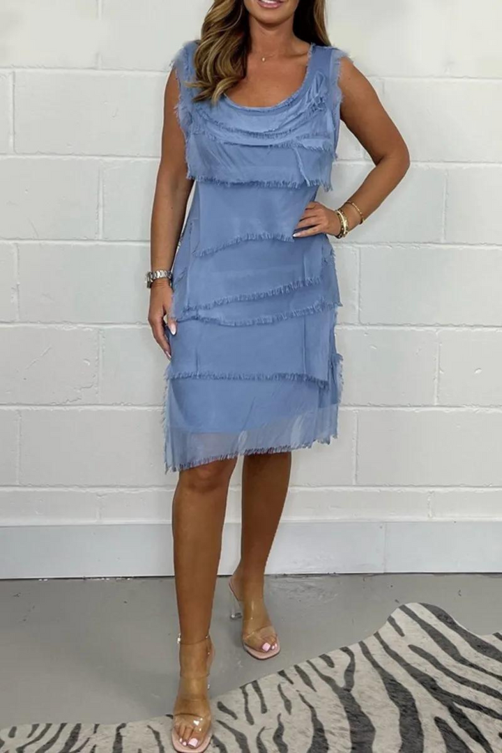 LS | Women Chic Fringe Dress Lion Style