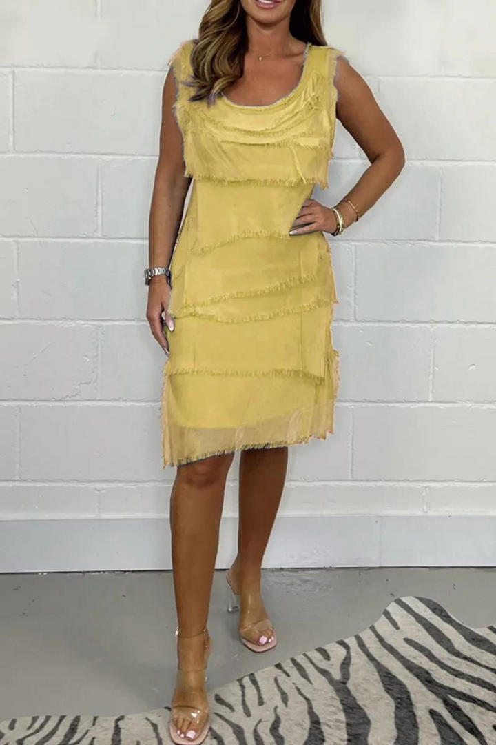LS | Women Chic Fringe Dress Lion Style