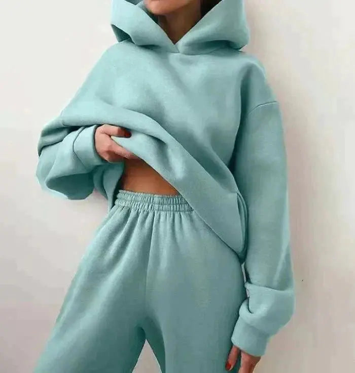 LS | Women Chic Hoodie Lounge Set Lion Style