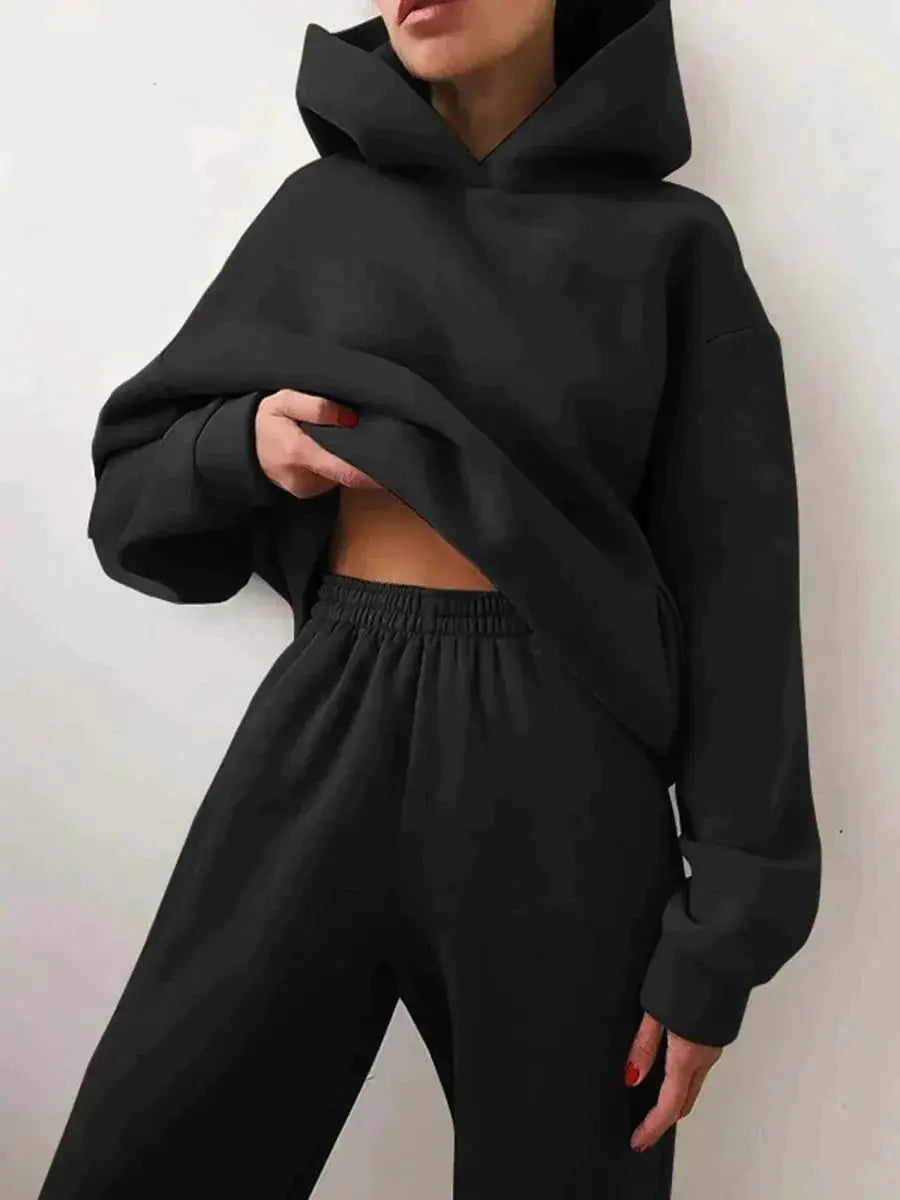 LS | Women Chic Hoodie Lounge Set Lion Style