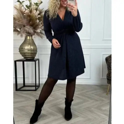 LS | Women Chic Knot Front Dress Lion Style