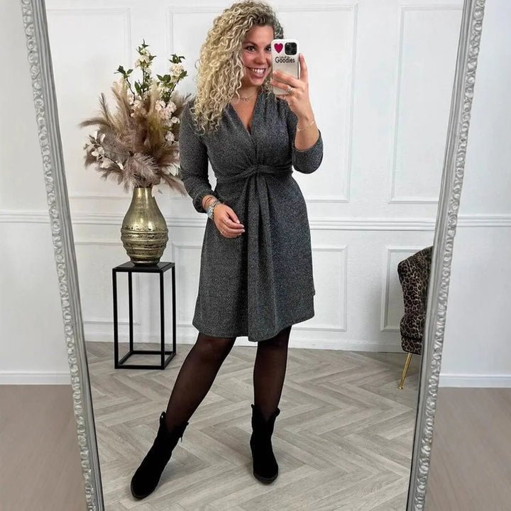 LS | Women Chic Knot Front Dress Lion Style
