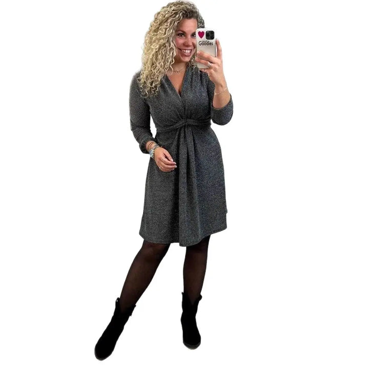 LS | Women Chic Knot Front Dress Lion Style