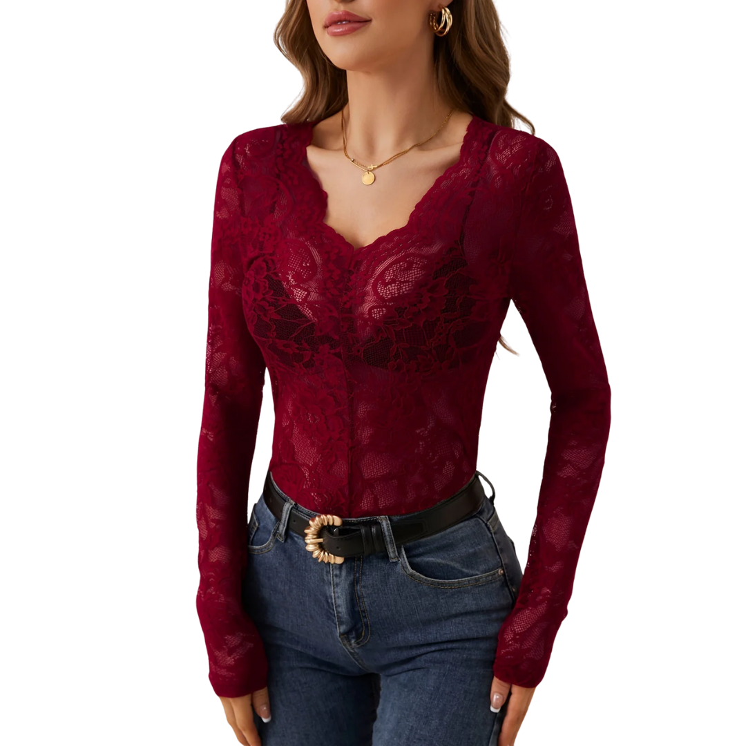 LS | Women Chic Lace Long Sleeve Top